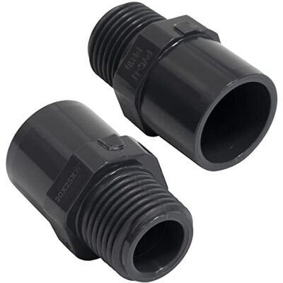 AERZETIX Lot de 2 Raccords Pression/Réductions Double à Coller Ø20mm et Ø25mm Filetage Mâle 1/2" en Plastique PN 10 Connecteur pour Tuyaux - Publicité AERZETIX Lot de 2 Raccords Pression/Réductions Double à Coller Ø20mm et Ø25mm Filetage Mâle 1/2" en Plastique PN 10 Connecteur pour Tuyaux - Publicité
