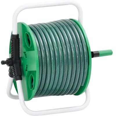 vidaXL Enrouleur de Tuyau Vert sur Pied avec Tuyau de 30 m PVC, Suspension de Tuyau de Jardin, Support de Tuyau d'arrosage, Support de Tuyau autoportant - Publicité vidaXL Enrouleur de Tuyau Vert sur Pied avec Tuyau de 30 m PVC, Suspension de Tuyau de Jardin, Support de Tuyau d'arrosage, Support de Tuyau autoportant - Publicité