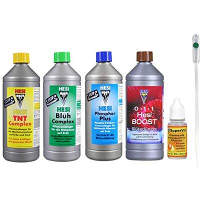 Hesi Hest Kit de démarrage Medium TNT + complexe de fleurs + phosphore Plus + boost 1 litre + Super VIT 10 ml - Publicité Hesi Hest Kit de démarrage Medium TNT + complexe de fleurs + phosphore Plus + boost 1 litre + Super VIT 10 ml - Publicité