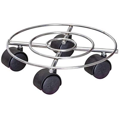 WAGNER Support à roulettes pour Pot de Fleur Chrome Ø 23 x 6,5 cm I Porte Plante pour l'intérieur, Chrome I Support Roulant pour Pot I argenté Brillant I Capacité de Charge 60 kg 20093101 - Publicité WAGNER Support à roulettes pour Pot de Fleur Chrome Ø 23 x 6,5 cm I Porte Plante pour l'intérieur, Chrome I Support Roulant pour Pot I argenté Brillant I Capacité de Charge 60 kg 20093101 - Publicité