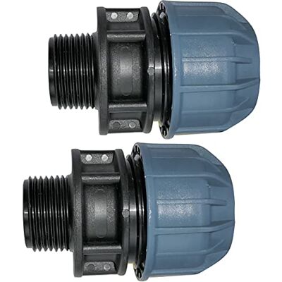 AERZETIX Lot de 2 Manchon Adaptateur Fileté Réducteur de Compression Droit Raccord Filetage Mâle 1" pour Tuyau d'Eau Ø32mm en Polypropylène Connecteur Réparateur - Publicité AERZETIX Lot de 2 Manchon Adaptateur Fileté Réducteur de Compression Droit Raccord Filetage Mâle 1" pour Tuyau d'Eau Ø32mm en Polypropylène Connecteur Réparateur - Publicité