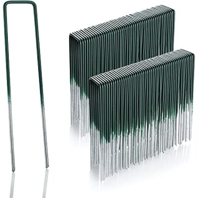 GardenMate 100x Piquets en Acier galvanisé à Chaud pour Gazon synthétique Hauteur 15 cm * Largeur 2,5cm * Acier 2,9mm Tête Plate Vert et Acier - Publicité GardenMate 100x Piquets en Acier galvanisé à Chaud pour Gazon synthétique Hauteur 15 cm * Largeur 2,5cm * Acier 2,9mm Tête Plate Vert et Acier - Publicité