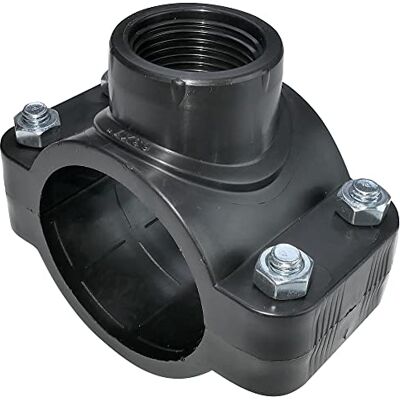 AERZETIX Collier de Prise en Charge pour Tuyau Ø63 Filetage 1'' à 4 Boulons Collier de Dérivation de Conduites Secondaires Plastique - Publicité AERZETIX Collier de Prise en Charge pour Tuyau Ø63 Filetage 1'' à 4 Boulons Collier de Dérivation de Conduites Secondaires Plastique - Publicité
