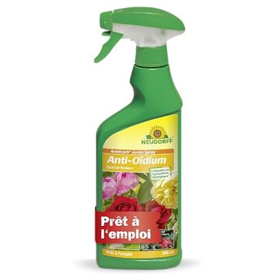 Neudorff Anti-Oïdium Spécial Rosiers Fongicide jardin contre oidium, pour rosiers et plantes ornementales, spray prêt à l’emploi, 500 ml - Publicité Neudorff Anti-Oïdium Spécial Rosiers Fongicide jardin contre oidium, pour rosiers et plantes ornementales, spray prêt à l’emploi, 500 ml - Publicité