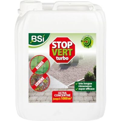 BSI Puissant Destructeur De Dépots Verts Élimine Algues Lichens Moisissures Efficace Sur Toutes Surfaces Dures Concentré 5l - Publicité BSI Puissant Destructeur De Dépots Verts Élimine Algues Lichens Moisissures Efficace Sur Toutes Surfaces Dures Concentré 5l - Publicité