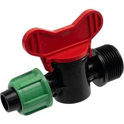 AERZETIX Lot de 5 Vannes d'Arrêt 3/4" Filetage Externe pour Tuyau d'Irrigation Goutte à Goutte 16 mm en Plastique Pression Supportée 4 Bars Robinet Système d'Arrosage Équipement Jardinage - Publicité AERZETIX Lot de 5 Vannes d'Arrêt 3/4" Filetage Externe pour Tuyau d'Irrigation Goutte à Goutte 16 mm en Plastique Pression Supportée 4 Bars Robinet Système d'Arrosage Équipement Jardinage - Publicité