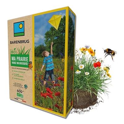 Barenbrug Prairie Vivace Biodiversifiée BIO Facile à Installer Favorise la Biodiversité Entretien Réduit Refuge Naturel Animaux pour Protection contre Ravageurs Fabriqué en France 3KG - Publicité Barenbrug Prairie Vivace Biodiversifiée BIO Facile à Installer Favorise la Biodiversité Entretien Réduit Refuge Naturel Animaux pour Protection contre Ravageurs Fabriqué en France 3KG - Publicité