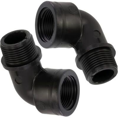 AERZETIX Lot de 2 Raccords Coudés 90° Mâle-Femelle 3/4"x3/4" en Polyéthylène pour Tuyau d'Arrosage Système Goutte à Goutte Pression Max 10 Bars Circuit d'Eau - Publicité AERZETIX Lot de 2 Raccords Coudés 90° Mâle-Femelle 3/4"x3/4" en Polyéthylène pour Tuyau d'Arrosage Système Goutte à Goutte Pression Max 10 Bars Circuit d'Eau - Publicité