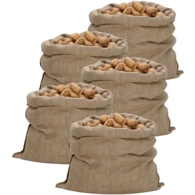 vidaXL Sacs en Jute 5 pcs, Protection de Plantes, Sac de Rangement, Couverture de Plantes Contre Gel, 100x110 cm 100% Jute 340 g/m² - Publicité vidaXL Sacs en Jute 5 pcs, Protection de Plantes, Sac de Rangement, Couverture de Plantes Contre Gel, 100x110 cm 100% Jute 340 g/m² - Publicité