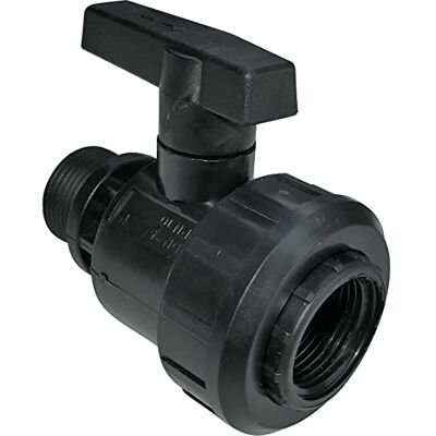 AERZETIX Vanne à Boisseau Sphérique 1'' Simple Union Mâle-Femelle Robinet d'Arrêt à Bille 10 Bars à Visser pour Tuyau d'Eau de Jardin/d'Irrigation/Piscine en Plastique - Publicité AERZETIX Vanne à Boisseau Sphérique 1'' Simple Union Mâle-Femelle Robinet d'Arrêt à Bille 10 Bars à Visser pour Tuyau d'Eau de Jardin/d'Irrigation/Piscine en Plastique - Publicité