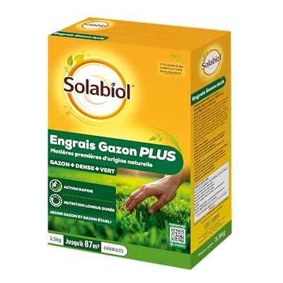 Solabiol Engrais Gazon Plus 3,5 kg Granulés Jusqu'à 87m² Nutrition Longue Durée Gazon Dense & Vert Action Rapide Utilisable En Agriculture Biologique SOGAZPLUS35 - Publicité Solabiol Engrais Gazon Plus 3,5 kg Granulés Jusqu'à 87m² Nutrition Longue Durée Gazon Dense & Vert Action Rapide Utilisable En Agriculture Biologique SOGAZPLUS35 - Publicité