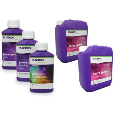 PLAGRON Pack engrais terre 5 litres + stimulants - Publicité PLAGRON Pack engrais terre 5 litres + stimulants - Publicité