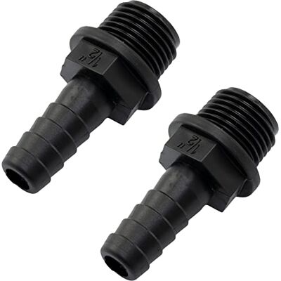 AERZETIX Lot de 2 Raccords Mâles Cannelés Droits 1/2'' x 13 mm Filetage Externe Adaptateur Connecteur pour Système d'Irrigation Arrosage Pompe en Plastique Polypropylène Couleur Noir - Publicité AERZETIX Lot de 2 Raccords Mâles Cannelés Droits 1/2'' x 13 mm Filetage Externe Adaptateur Connecteur pour Système d'Irrigation Arrosage Pompe en Plastique Polypropylène Couleur Noir - Publicité