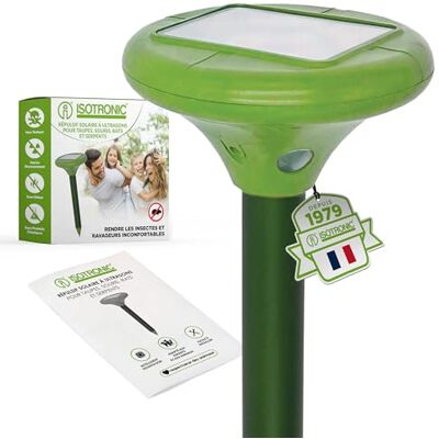 ISOTRONIC Répulsif Solaire Taupes, campagnols et Serpents – avec Piquet de Sol pour Le Jardin – Protection Efficace sans Poison – Portée 1 250 m² – Lot de 1 unité pour Grands terrains et Jardins - Publicité ISOTRONIC Répulsif Solaire Taupes, campagnols et Serpents – avec Piquet de Sol pour Le Jardin – Protection Efficace sans Poison – Portée 1 250 m² – Lot de 1 unité pour Grands terrains et Jardins - Publicité