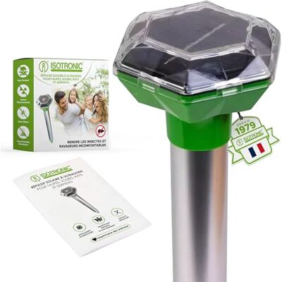 ISOTRONIC Répulsif Solaire Taupes, campagnols et Serpents – avec Piquet de Sol pour Le Jardin – Protection Efficace sans Poison – Portée 1 250 m² – Lot de 1 unité pour Grands terrains et Jardins - Publicité ISOTRONIC Répulsif Solaire Taupes, campagnols et Serpents – avec Piquet de Sol pour Le Jardin – Protection Efficace sans Poison – Portée 1 250 m² – Lot de 1 unité pour Grands terrains et Jardins - Publicité