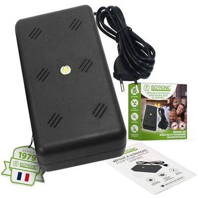 ISOTRONIC Répulsif fouines martres Souris Rats LED Grenier 50 m² (1) - Publicité ISOTRONIC Répulsif fouines martres Souris Rats LED Grenier 50 m² (1) - Publicité