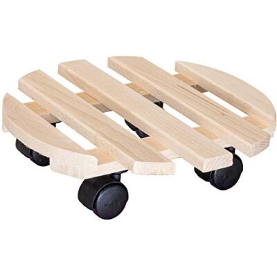 WAGNER Support à roulettes pour Pot de Fleur PALETTI Ø 30 x 8 cm I pour l'intérieur I Roule Pot en Bois Massif d' hêtre certifié FSC®, Naturel I Capacité de Charge 100 kg I Made in EU 20031801 - Publicité WAGNER Support à roulettes pour Pot de Fleur PALETTI Ø 30 x 8 cm I pour l'intérieur I Roule Pot en Bois Massif d' hêtre certifié FSC®, Naturel I Capacité de Charge 100 kg I Made in EU 20031801 - Publicité