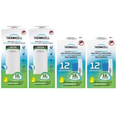 Thermacell 2 Diffuseurs Répulsifs Anti Moustiques 15m² 48h Blanc - Publicité Thermacell 2 Diffuseurs Répulsifs Anti Moustiques 15m² 48h Blanc - Publicité