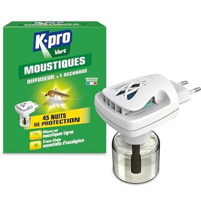 K.PRO Diffuseur électrique Anti-moustiques avec Recharge Eucalyptus - Publicité K.PRO Diffuseur électrique Anti-moustiques avec Recharge Eucalyptus - Publicité