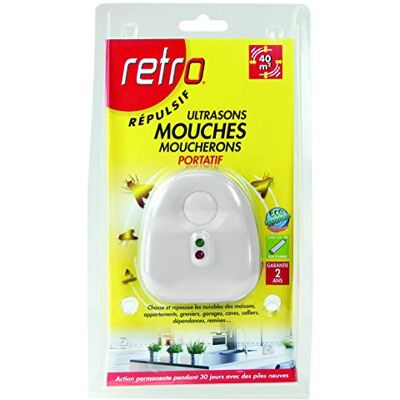 Acto RETRO RÉPULSIF ULTRASONS MOUCHES – MOUCHERONS Blister de 1 émetteur portatif pour 40 m² RUSMO2 - Publicité Acto RETRO RÉPULSIF ULTRASONS MOUCHES – MOUCHERONS Blister de 1 émetteur portatif pour 40 m² RUSMO2 - Publicité
