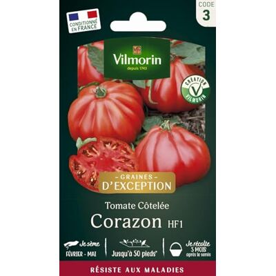 Vilmorin Sachet graines Tomate coeur de boeuf Corazon HF1 - Publicité Vilmorin Sachet graines Tomate coeur de boeuf Corazon HF1 - Publicité