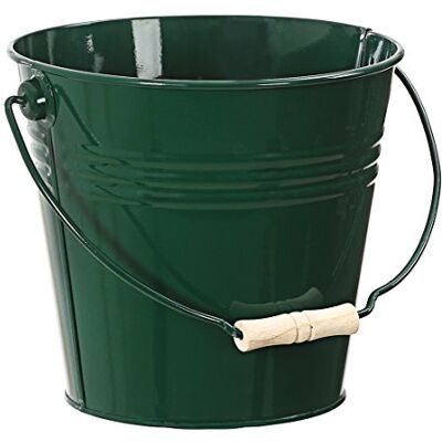 Dehner Seau décoratif Ø 24 cm, Hauteur 22 cm, Zinc/Bois, Vert foncé - Publicité Dehner Seau décoratif Ø 24 cm, Hauteur 22 cm, Zinc/Bois, Vert foncé - Publicité