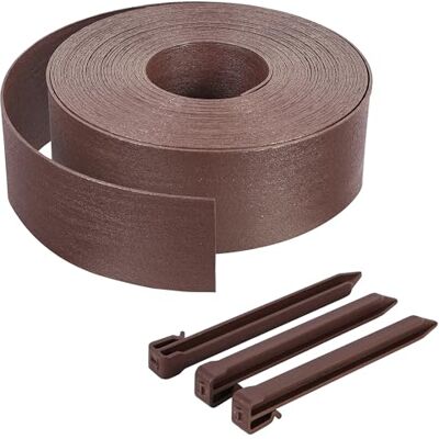vounot ® Bordure de Jardin en PE 20 mètres avec 12 Piquets d’ancrage Bordure de Gazon Flexible Bordurette de Pelouse Aspect Naturel Hauteur 8cm Epaisseur 3mm Marron - Publicité vounot ® Bordure de Jardin en PE 20 mètres avec 12 Piquets d’ancrage Bordure de Gazon Flexible Bordurette de Pelouse Aspect Naturel Hauteur 8cm Epaisseur 3mm Marron - Publicité