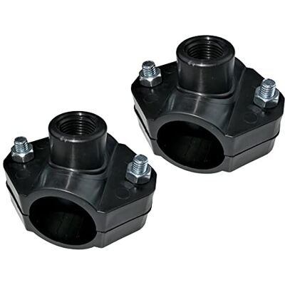 AERZETIX C51883 Lot de 2 Colliers de Prise en Charge pour Tuyau Ø40 Filetage 1/2'' à 2 boulons Collier de dérivation de conduites Secondaires - Publicité AERZETIX C51883 Lot de 2 Colliers de Prise en Charge pour Tuyau Ø40 Filetage 1/2'' à 2 boulons Collier de dérivation de conduites Secondaires - Publicité