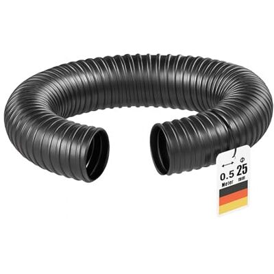 WilTec Tuyau d'aspiration noir – 0,5 m/Ø 25 mm (1") / 180 g/m – avec Spirale de renforcement – Tube souple sans pression en PVC – pour Arrosage Irrigation Jardinage Évacuation Refoulement - Publicité WilTec Tuyau d'aspiration noir – 0,5 m/Ø 25 mm (1") / 180 g/m – avec Spirale de renforcement – Tube souple sans pression en PVC – pour Arrosage Irrigation Jardinage Évacuation Refoulement - Publicité