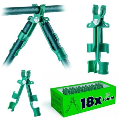 KADAX Lot de 18 connecteurs de tige de plantation Ø 16 mm Connexion stable pour tiges de plantation, tuteurs de tomates et tuteurs En plastique - Publicité KADAX Lot de 18 connecteurs de tige de plantation Ø 16 mm Connexion stable pour tiges de plantation, tuteurs de tomates et tuteurs En plastique - Publicité