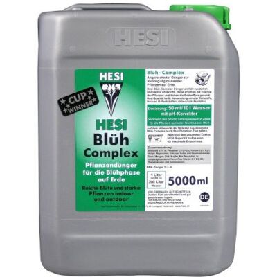 Hesi Bloom Complex 5 L Fertilisant pour plantes fleuries - Publicité Hesi Bloom Complex 5 L Fertilisant pour plantes fleuries - Publicité