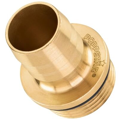 POPPSTAR Embout de Tuyau 3/4" Filetage Extérieur (26,44mm) sur 3/4" Embout (19mm), Laiton, avec Collet & Joint Torique - Publicité POPPSTAR Embout de Tuyau 3/4" Filetage Extérieur (26,44mm) sur 3/4" Embout (19mm), Laiton, avec Collet & Joint Torique - Publicité