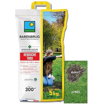 Barenbrug Soin Rebouche Trou Solution 3-en-1 Engrais Organique pour Nourrir Gazon Support Végétal pour Optimiser Germination Limite Apparition Mauvaises Herbes Fabriqué en France 5KG - Publicité Barenbrug Soin Rebouche Trou Solution 3-en-1 Engrais Organique pour Nourrir Gazon Support Végétal pour Optimiser Germination Limite Apparition Mauvaises Herbes Fabriqué en France 5KG - Publicité