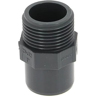 GIRPI Raccord PVC pression noir droit M 1" Ø 32 mm - Publicité GIRPI Raccord PVC pression noir droit M 1" Ø 32 mm - Publicité