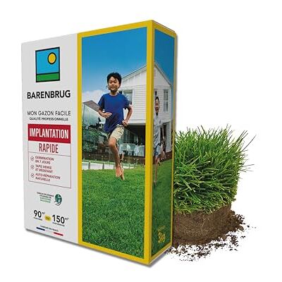 Barenbrug Gazon Implantation Rapide Pousse en 7 Jours 3KG - Publicité Barenbrug Gazon Implantation Rapide Pousse en 7 Jours 3KG - Publicité