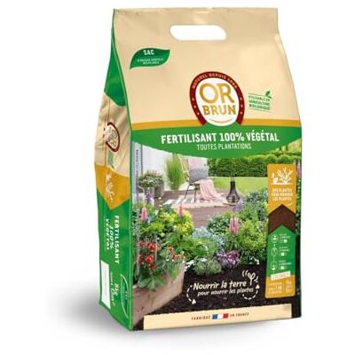 OR BRUN Fertilisant 100% Végétal 8 kg Nourrissez Votre Sol naturellement - Publicité OR BRUN Fertilisant 100% Végétal 8 kg Nourrissez Votre Sol naturellement - Publicité