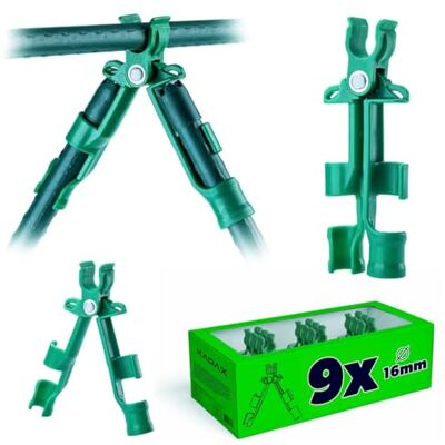 KADAX Lot de 9 connecteurs de tige de plantation Ø 16 mm Connexion stable pour tiges de plantation, tuteurs de tomates et tuteurs En plastique - Publicité KADAX Lot de 9 connecteurs de tige de plantation Ø 16 mm Connexion stable pour tiges de plantation, tuteurs de tomates et tuteurs En plastique - Publicité