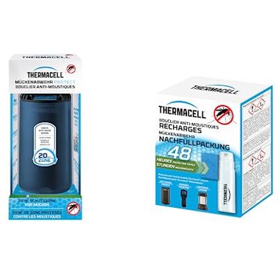 Thermacell Pack Diffuseur Bleu + Recharge 48h Jusqu'à 60h d'utilisation Anti Moustique et Moustique Tigres Zone de Protection 20m² Effet Rapide Inodore Bleu - Publicité Thermacell Pack Diffuseur Bleu + Recharge 48h Jusqu'à 60h d'utilisation Anti Moustique et Moustique Tigres Zone de Protection 20m² Effet Rapide Inodore Bleu - Publicité