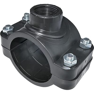 AERZETIX Collier de Prise en Charge pour Tuyau Ø63 Filetage 3/4'' à 4 Boulons Collier de Dérivation de Conduites Secondaires - Publicité AERZETIX Collier de Prise en Charge pour Tuyau Ø63 Filetage 3/4'' à 4 Boulons Collier de Dérivation de Conduites Secondaires - Publicité