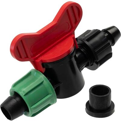 AERZETIX Lot de 8 Vannes de Dérivation avec Joint pour Tuyau d'Irrigation Goutte à Goutte 16 mm Pression Supportée 4 Bars Robinet d'Arrêt Système d'Arrosage en Plastique Équipement Jardinage - Publicité AERZETIX Lot de 8 Vannes de Dérivation avec Joint pour Tuyau d'Irrigation Goutte à Goutte 16 mm Pression Supportée 4 Bars Robinet d'Arrêt Système d'Arrosage en Plastique Équipement Jardinage - Publicité