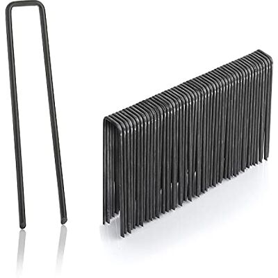 GardenMate Lot de 50 piquets d'ancrage de 100 mm de Long, 13 mm de Large, Ø 2,9 mm, ancrage de Fixation au Sol pour Le Jardin en Acier Non galvanisé, piquets pour Fixation de Toiles Anti-Mauvaises - Publicité GardenMate Lot de 50 piquets d'ancrage de 100 mm de Long, 13 mm de Large, Ø 2,9 mm, ancrage de Fixation au Sol pour Le Jardin en Acier Non galvanisé, piquets pour Fixation de Toiles Anti-Mauvaises - Publicité