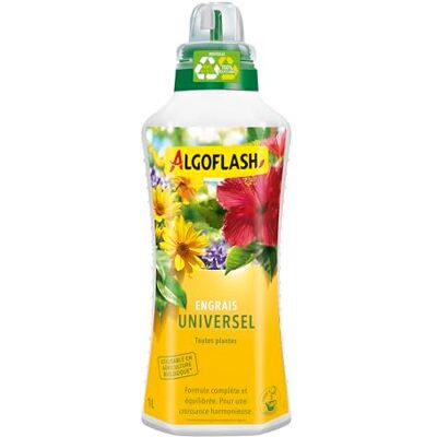 Algoflash Engrais Liquide Universel, Bouchon Doseur Inclus, Utilisable en Agriculture Biologique 1 L, Marron - Publicité Algoflash Engrais Liquide Universel, Bouchon Doseur Inclus, Utilisable en Agriculture Biologique 1 L, Marron - Publicité
