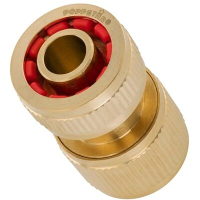 POPPSTAR Raccord de Tuyau en Laiton avec Arrêt d’Eau pour Tuyaux de 1/2 pouce (13 mm) - Publicité POPPSTAR Raccord de Tuyau en Laiton avec Arrêt d’Eau pour Tuyaux de 1/2 pouce (13 mm) - Publicité