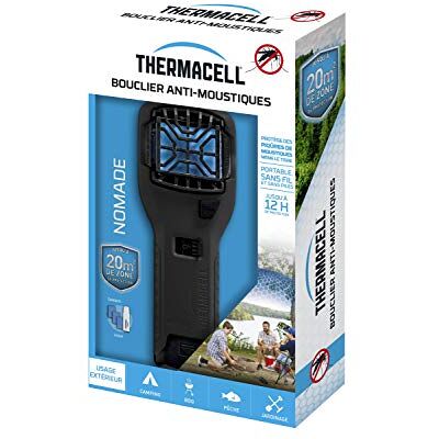 Thermacell THNOMADNOIR Bouclier Anti-Moustiques Portable Nomade NOIR + Recharge INCLUSE pour 12H de protection - Publicité Thermacell THNOMADNOIR Bouclier Anti-Moustiques Portable Nomade NOIR + Recharge INCLUSE pour 12H de protection - Publicité