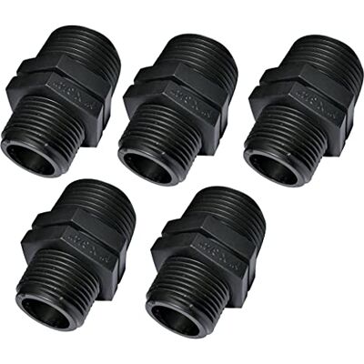 AERZETIX Lot de 5 Réductions à Visser Mâle/Mâle Filetage 3/4"x1" en Plastique Mamelons Réduits à Raccord Fileté PN 10 Bars - Publicité AERZETIX Lot de 5 Réductions à Visser Mâle/Mâle Filetage 3/4"x1" en Plastique Mamelons Réduits à Raccord Fileté PN 10 Bars - Publicité
