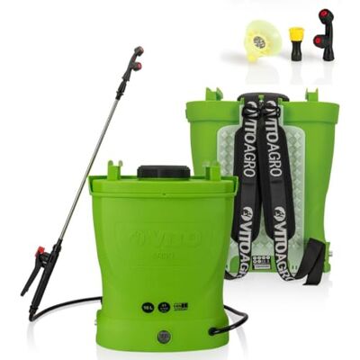 VITO Pulvérisateur de Jardin 16L à Batterie Pulvérisateur Electrique 12V/8AH, 6 Bars, Autonomie 4h Buses, Chargeur et Lance Télescopique Inclus Traitement Cultures, Plantes - Publicité VITO Pulvérisateur de Jardin 16L à Batterie Pulvérisateur Electrique 12V/8AH, 6 Bars, Autonomie 4h Buses, Chargeur et Lance Télescopique Inclus Traitement Cultures, Plantes - Publicité