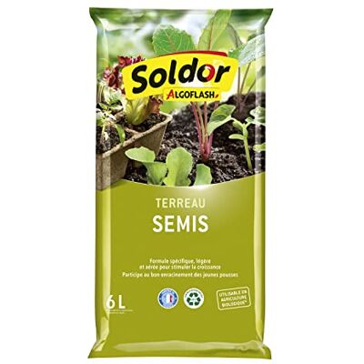 Algoflash Terreau Semis, Bouturage et Repiquage, UAB, Prêt à l'Emploi, Fabriqué en France, 6 L, TSEB6 - Publicité Algoflash Terreau Semis, Bouturage et Repiquage, UAB, Prêt à l'Emploi, Fabriqué en France, 6 L, TSEB6 - Publicité