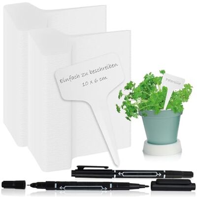 com-four ® 200x étiquettes pour plantes avec 2x marqueurs à double pointe - Publicité com-four ® 200x étiquettes pour plantes avec 2x marqueurs à double pointe - Publicité