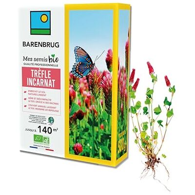 Barenbrug Trèfle incarnat BIO Enrichit Naturellement le Sol 500G - Publicité Barenbrug Trèfle incarnat BIO Enrichit Naturellement le Sol 500G - Publicité