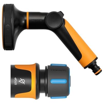 Pistolet d'Arrosage Fiskars - 5 Modes Réglables - Compatible avec Fiskars et Autres - Publicité Pistolet d'Arrosage Fiskars - 5 Modes Réglables - Compatible avec Fiskars et Autres - Publicité